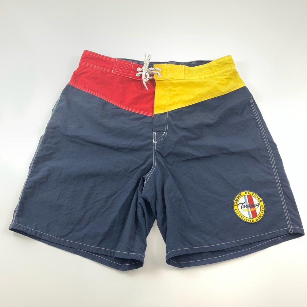 Vintage Tommy Hilfiger Color Block Swim Trunks